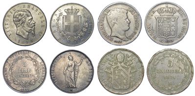 Area Italiana. Lotto di Quattro Monete.