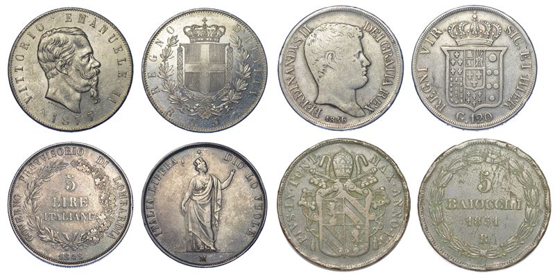 AREA ITALIANA. Lotto di quattro monete.  - Auction Numismatics - Cambi Casa d'Aste