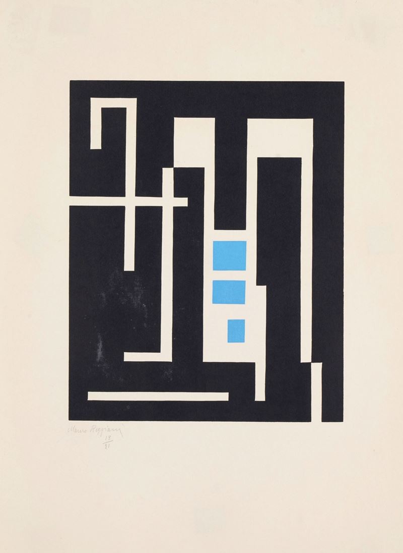 Mauro Reggiani : Senza titolo  - litografia - Auction From the 19th century to contemporary art - Cambi Casa d'Aste