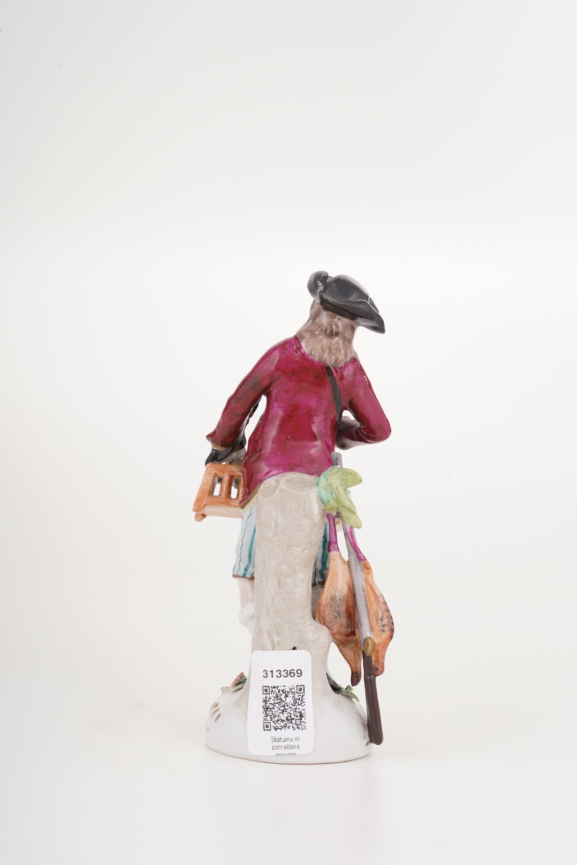 Figurina di Cacciatore. Germania, Turingia, Manifattura di Sitzendorf, XX Secolo.