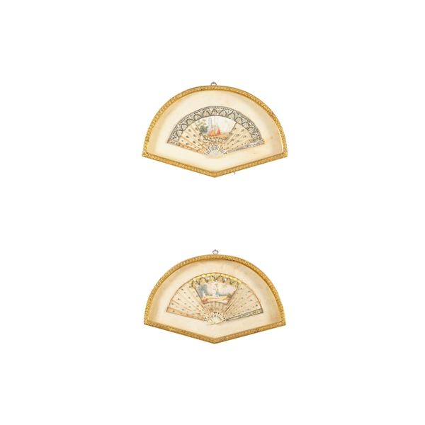 Coppia di ventagli di pizzo. XIX secolo