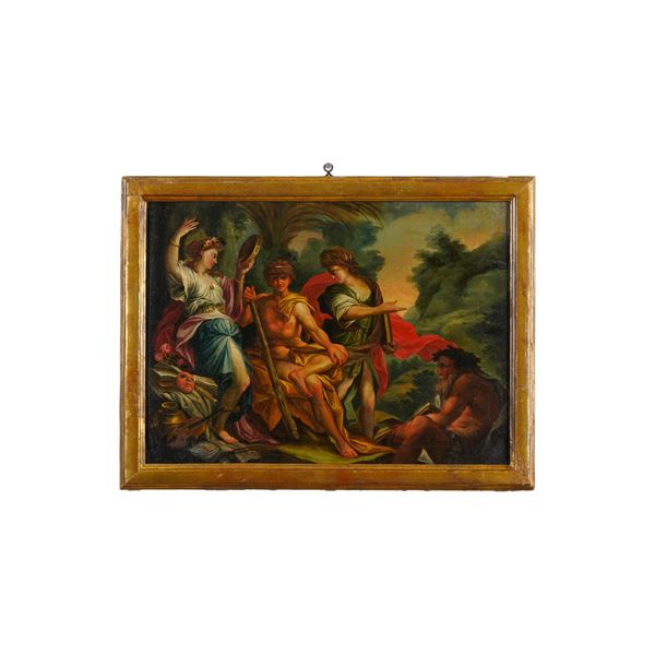 Scuola del XVII secolo Ercole al bivio