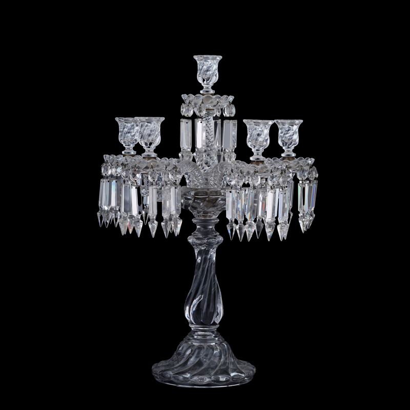 Candelabro in cristallo. Sotto la base Baccarat Deposè  - Auction Antiques - Cambi Casa d'Aste