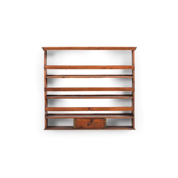 Piattaia pensile in legno. XIX-XX secolo