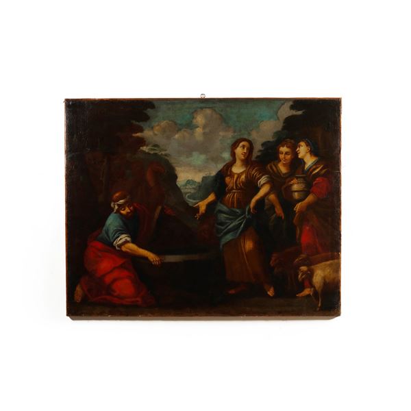 Scuola del XVII secolo Rebecca al pozzo