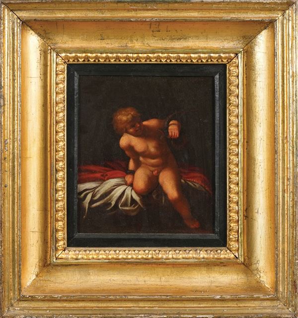 Scuola del XVII secolo Fanciullo con serpe