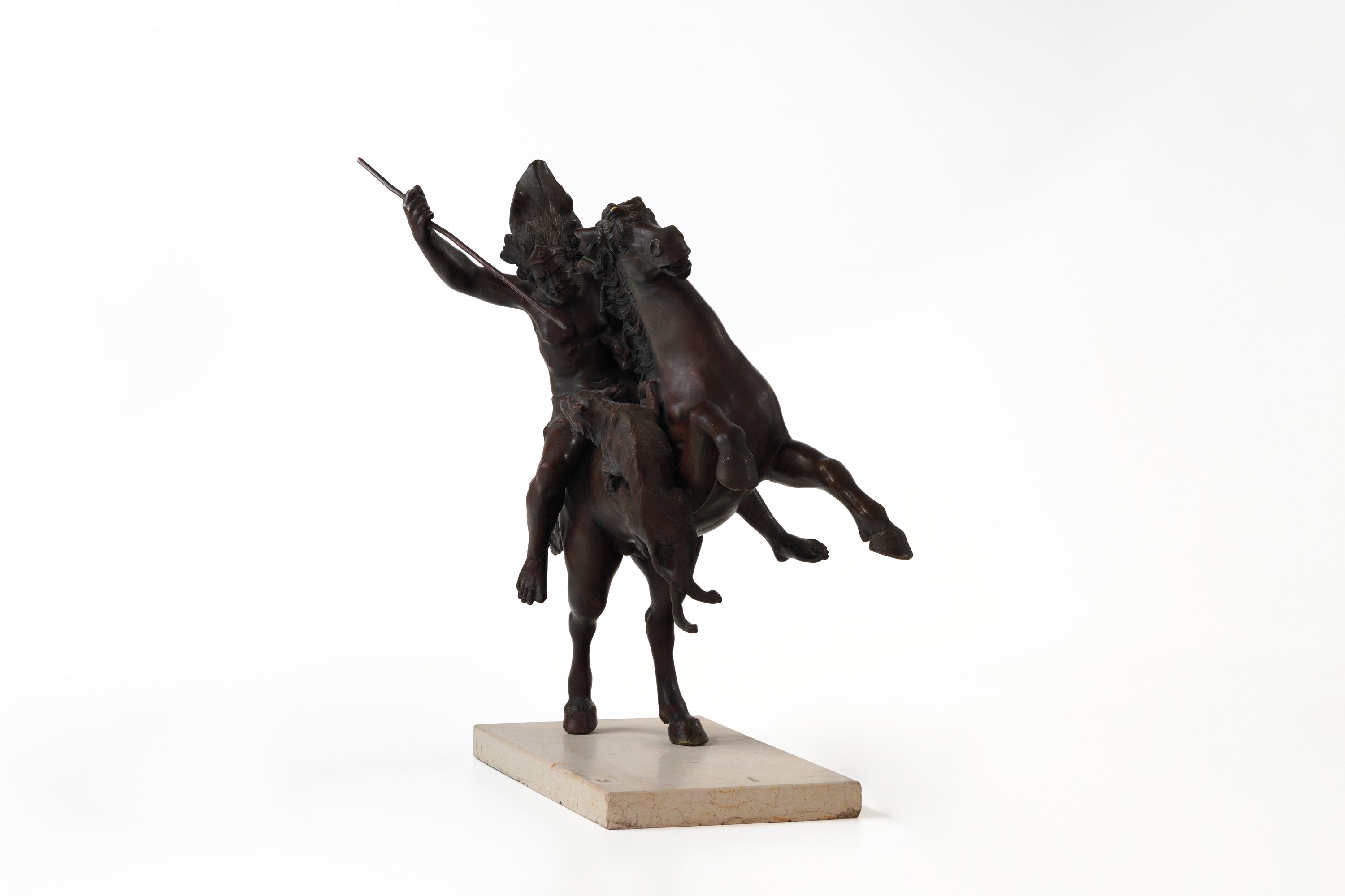 Fonditore del XIX-XX Secolo Indiano a Cavallo