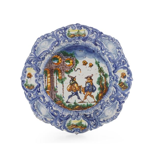 Grande piatto. Liguria, probabilmente Albisola, Manifattura M.G.A., 1925-1950.