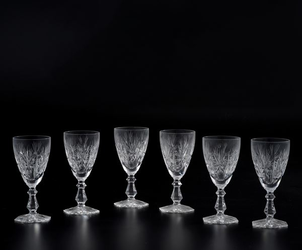 Sei calici. Italia, Manifattura RCR, seconda metà del XX secolo.