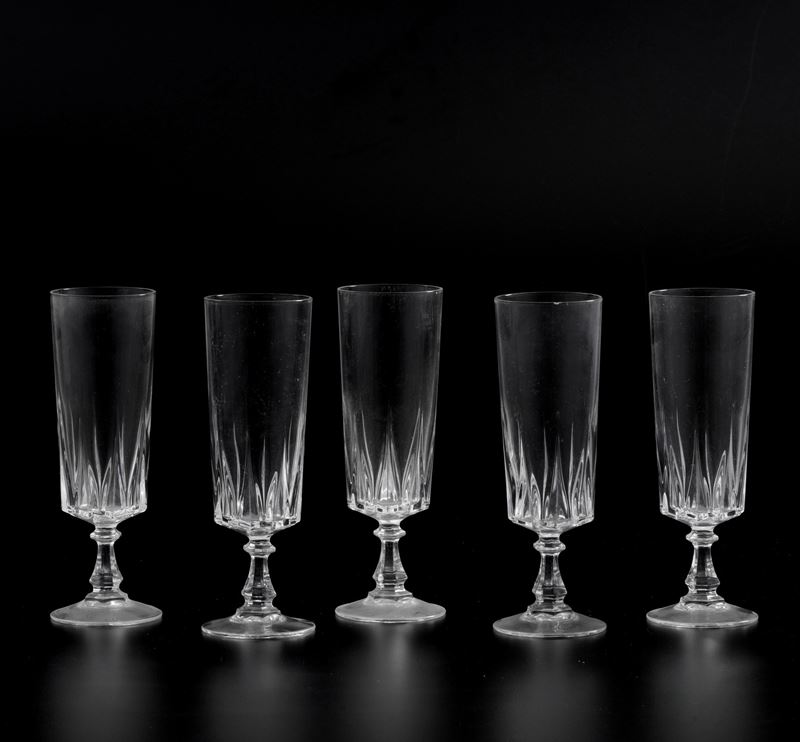 Cinque flûtes, XX secolo.  - Auction Tableware and Decor - Cambi Casa d'Aste