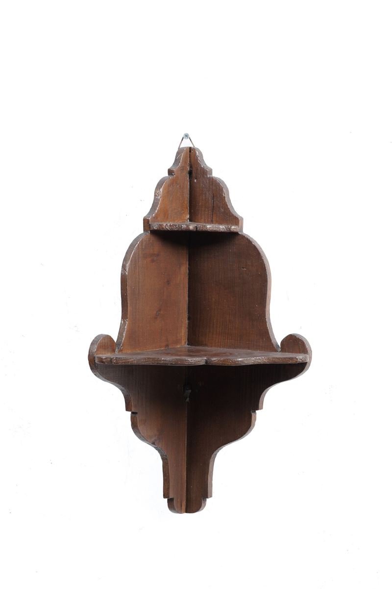 Mensola angolare in legno  - Auction Antiques - Cambi Casa d'Aste