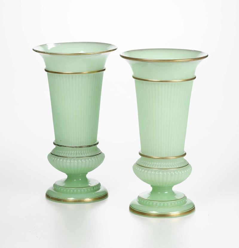 Coppia di vasi. Francia, XIX-XX secolo.  - Auction Ceramics - Cambi Casa d'Aste