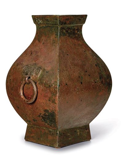 Vaso in Bronzo in Forma Arcaica con Anse Ad Anello, Cina, Probabilmente Dinastia Ming (1368-1644)