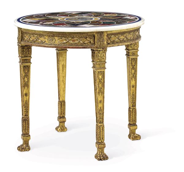 Tavolo di forma circolare. XIX secolo