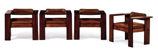 Afra e Tobia Scarpa - Quattro poltrone della serie Artona