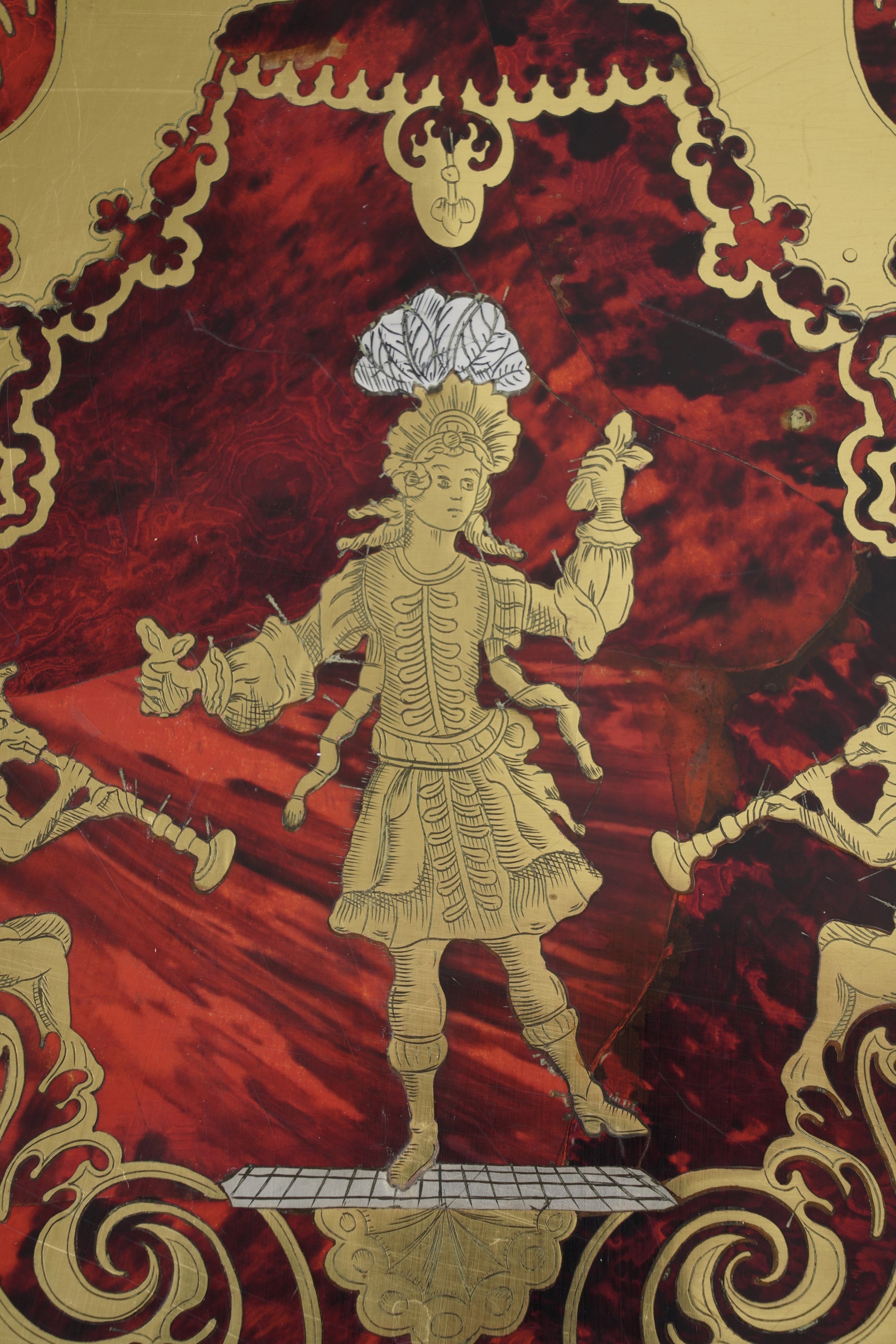 Scrivania "mazzarino" a Marqueterie Boulle. Francia, Possibile XVIII Secolo