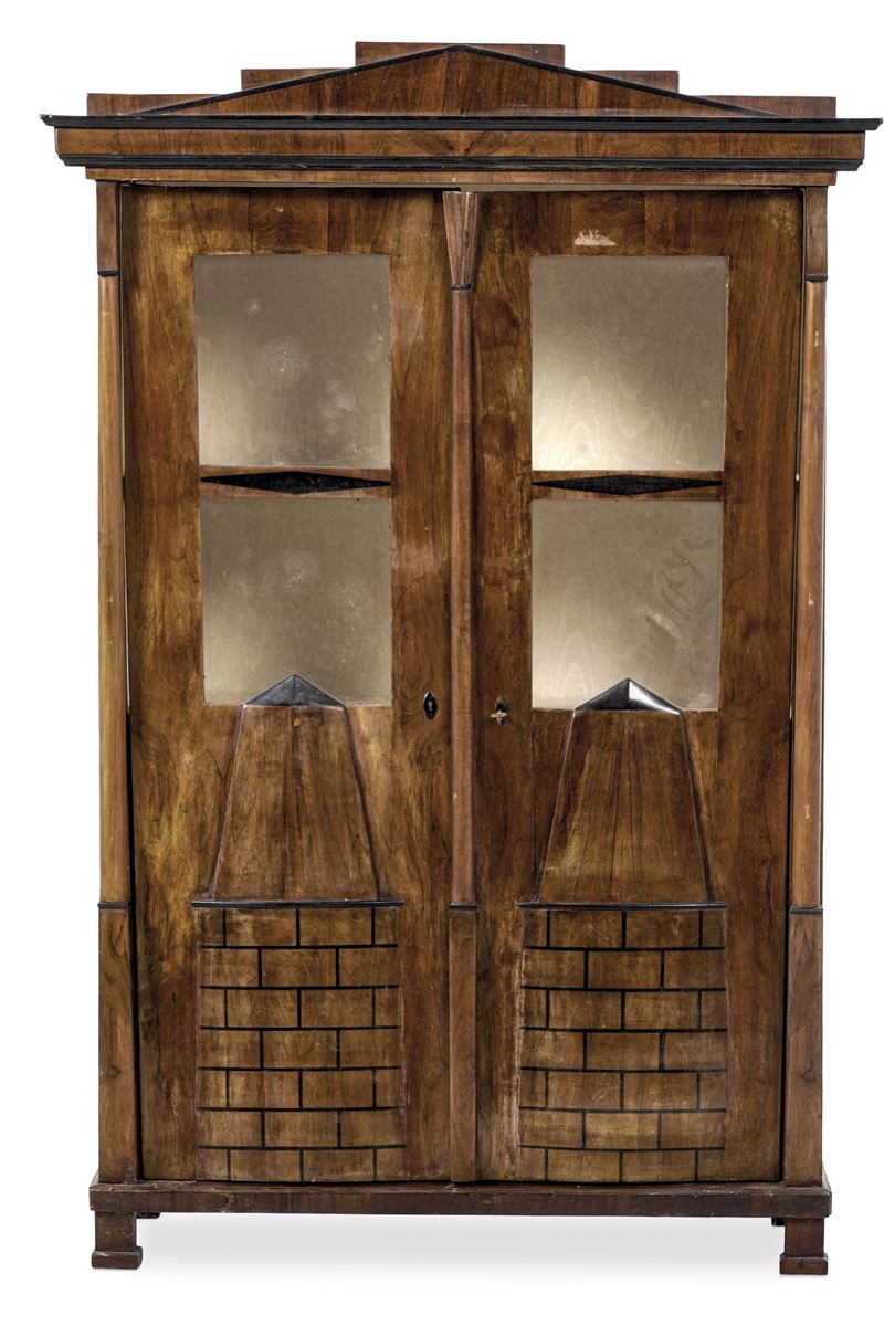 Armadio "architettonico" a due ante. XIX-XX secolo  - Auction Six Centuries of Arts and Furnitures - III - Cambi Casa d'Aste