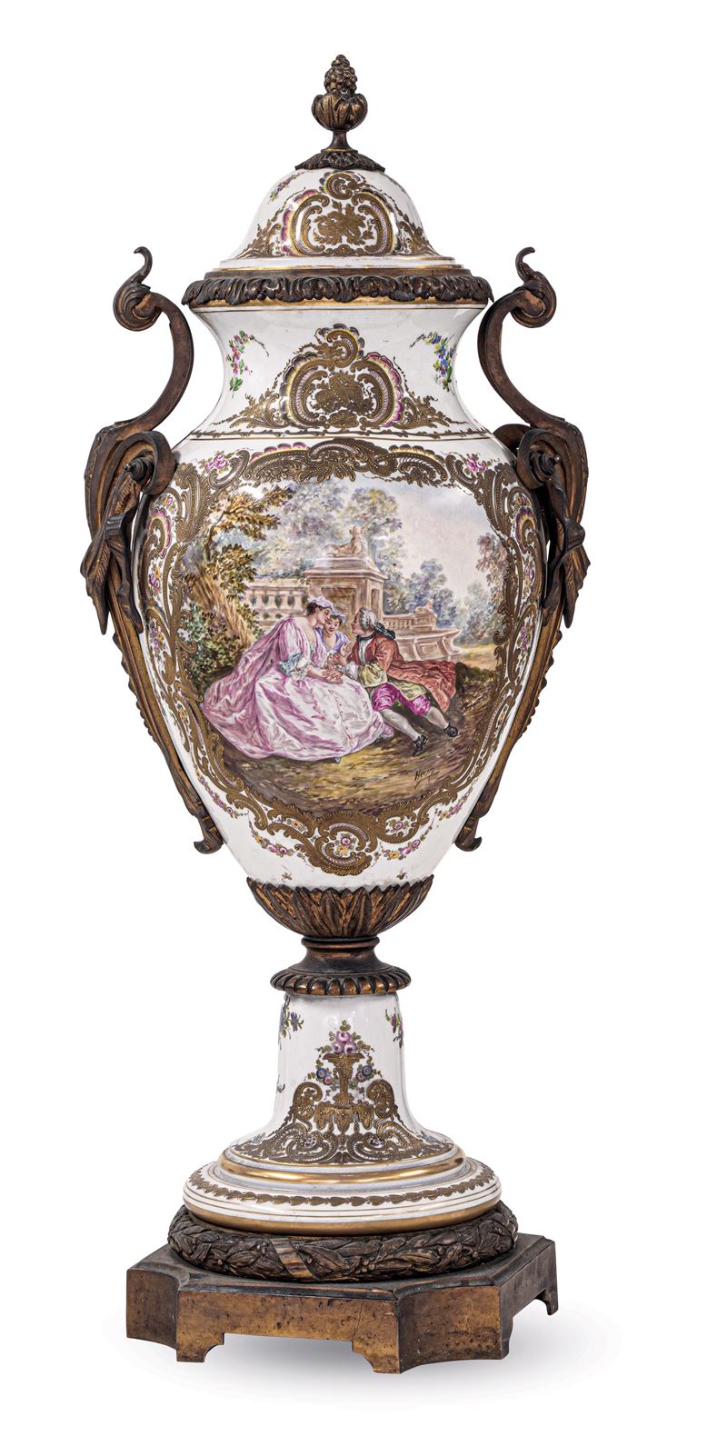 Vaso con coperchio Francia, XIX o inizio del XX secolo   - Asta Sei Secoli di Arti e Arredi - III - Cambi Casa d'Aste