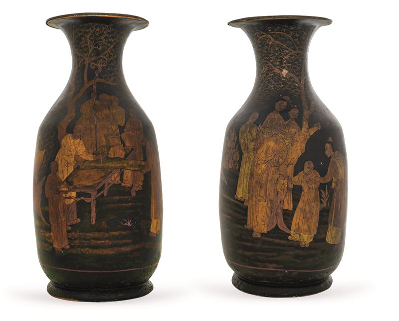 Coppia di vasi. Piemonte o Germania, XIX secolo  - Auction Six Centuries of Arts and Furnitures - III - Cambi Casa d'Aste