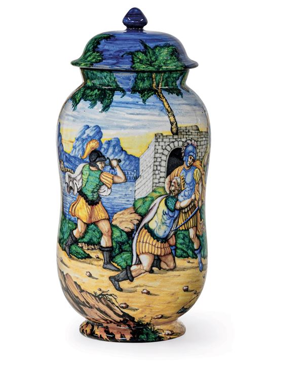 Vaso con scena istoriata Urbania (Casteldurante), Giuliano Smacchia, 1993 