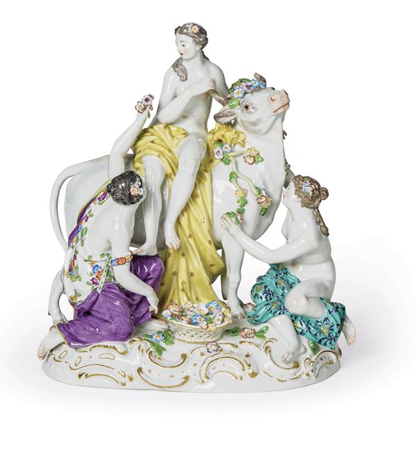 Gruppo "Il ratto d'Europa" Meissen, XX secolo 