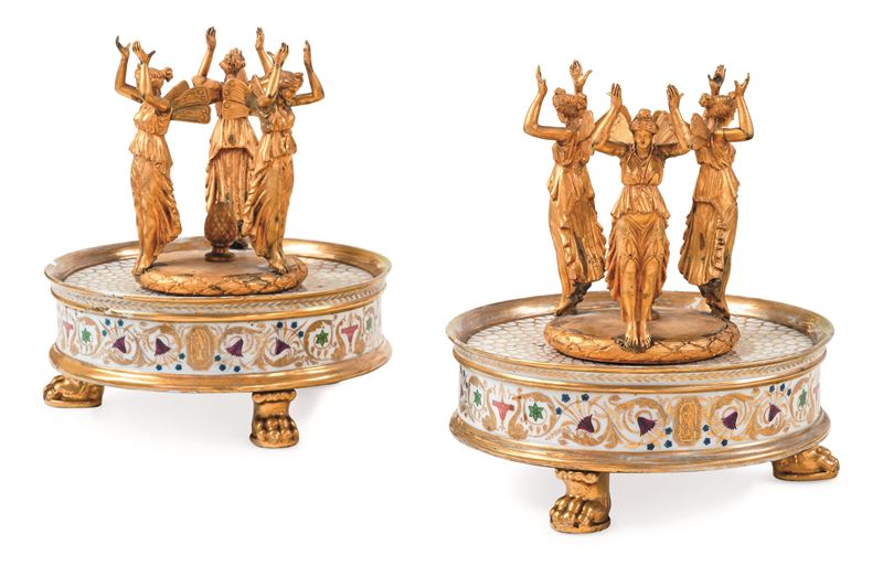 Coppia di alzate, verso la metà del XIX secolo   - Auction Six Centuries of Arts and Furnitures - III - Cambi Casa d'Aste