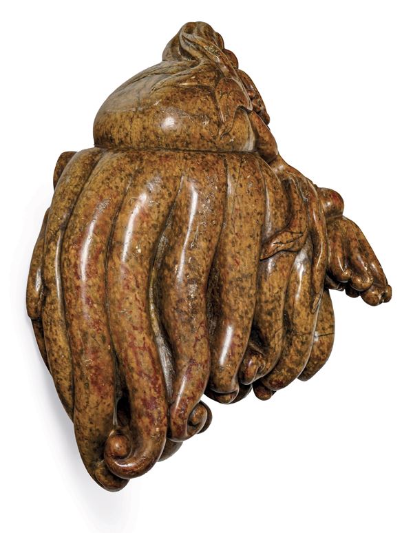 Scultura di polpo in marmo. XIX-XX secolo