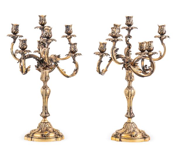 Coppia di candelabri. Francia seconda metà del XX secolo