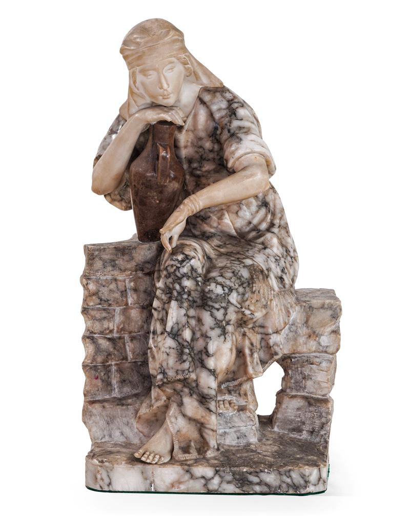Guglielmo Pugi : Figura femminile con brocca  - Asta Dipinti e Sculture del XIX-XX secolo - II - Cambi Casa d'Aste