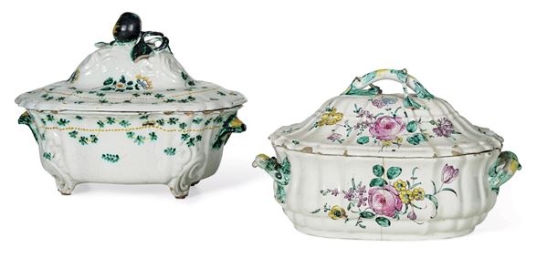 Zuppiera con coperchio Cerreto, XVIII secolo 