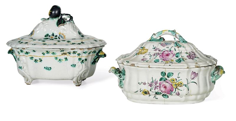 Zuppiera con coperchio Cerreto, XVIII secolo   - Auction Six Centuries of Arts and Furnitures - III - Cambi Casa d'Aste