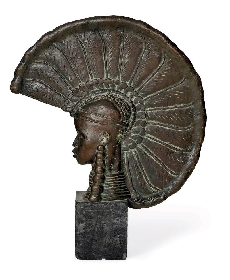 Marguerite Anne De Blonay : Testa di indigena  - Asta Sei Secoli di Arti e Arredi - III - Cambi Casa d'Aste