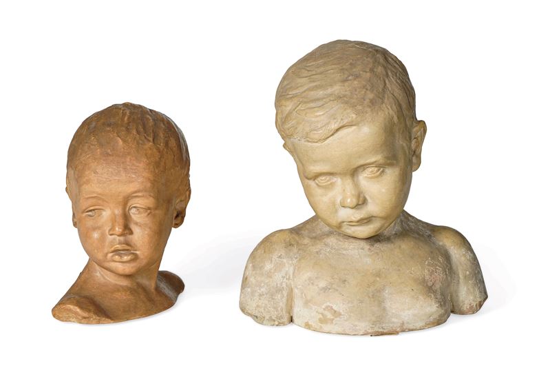 Teste di fanciulli. Plasticatore del XX secolo  - Auction Six Centuries of Arts and Furnitures - III - Cambi Casa d'Aste