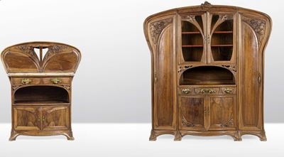 Francia 1900 Ca Credenza e Grande Vetrina Liberty