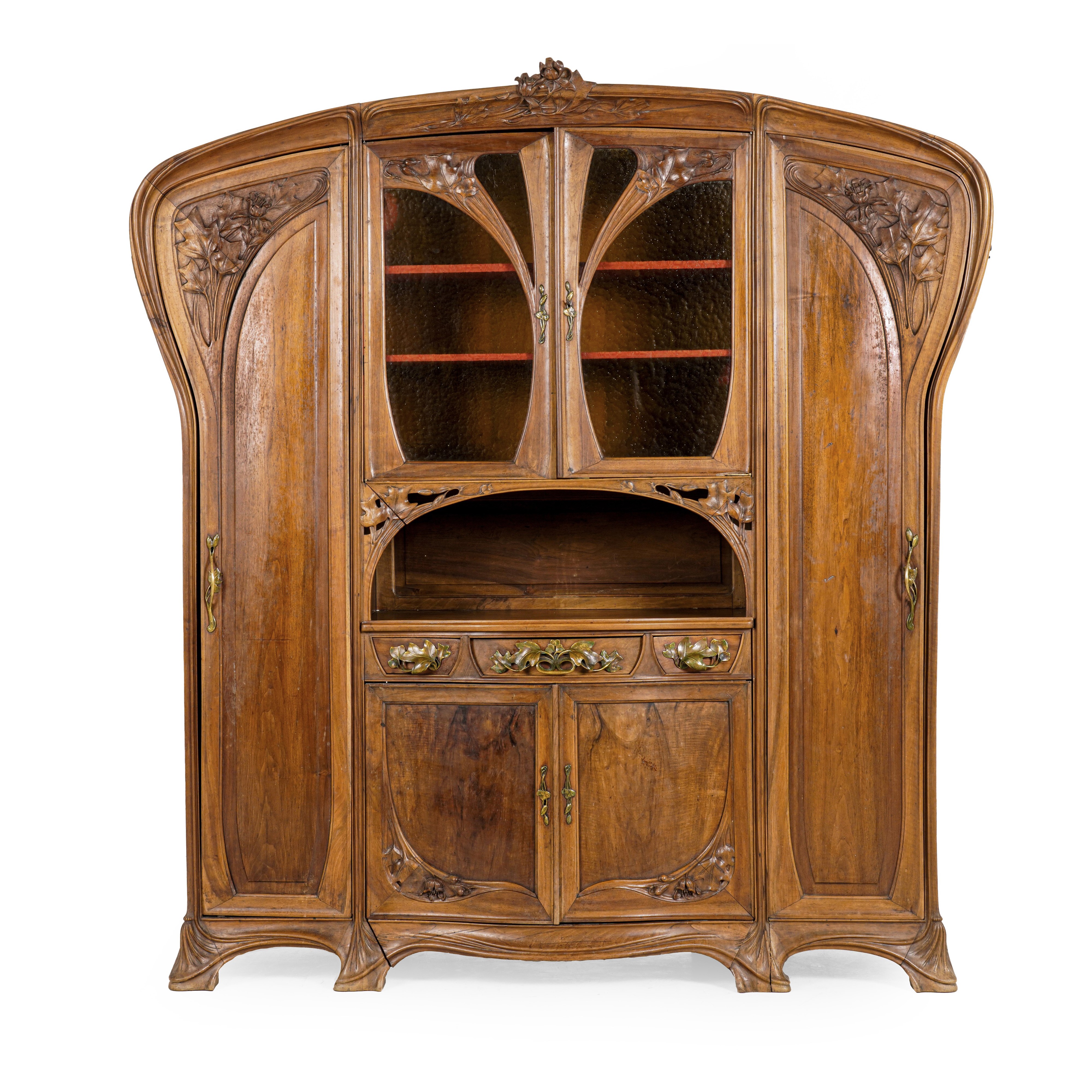 Camille Gauthier - Francia 1900 Ca Credenza e Grande Vetrina Liberty