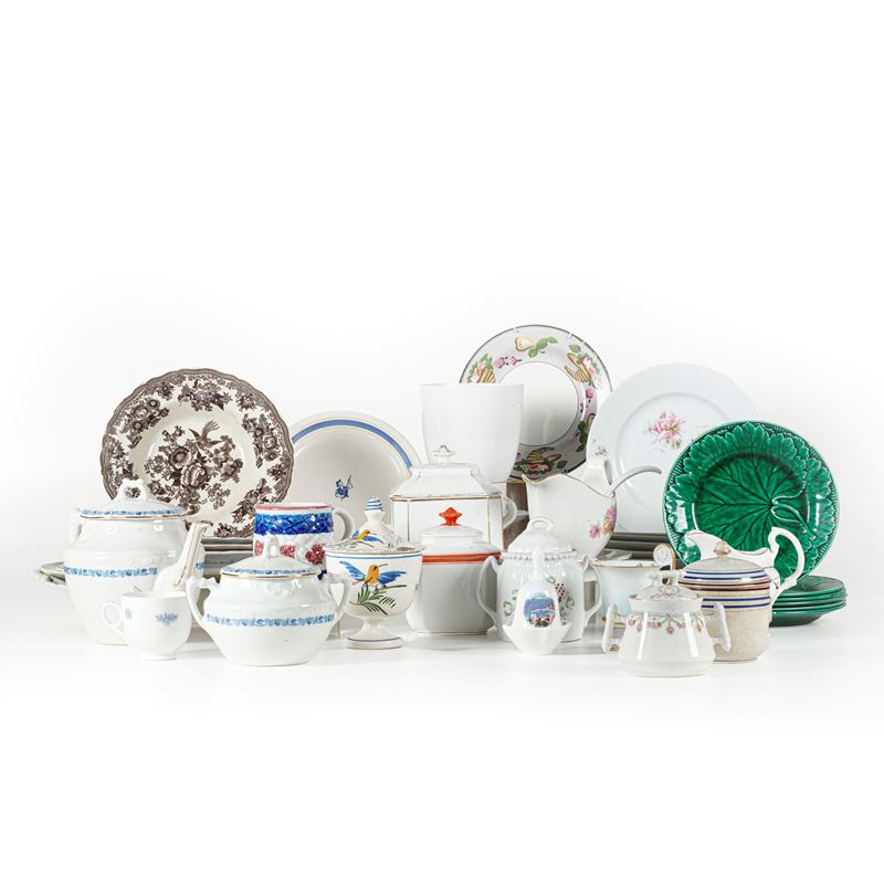 Miscellanea di oggetti per la tavola in ceramica  - Auction Antiques - Cambi Casa d'Aste