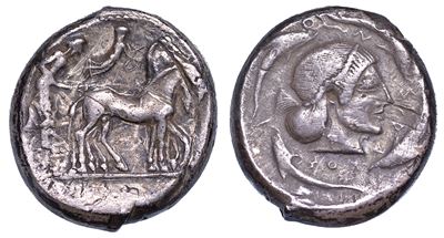 Sicilia - Siracusa. Tetradracma, 485-478 a.C.