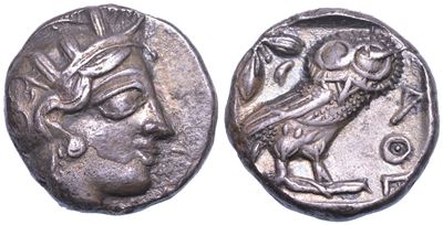 Attica - Atene. Tetradracma, Dopo il 449 a.C.