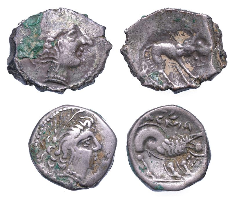 GALLIA CISALPINA. IMITAZIONI MASSALIOTE. Lotto di due monete.  - Auction Numismatics - Cambi Casa d'Aste