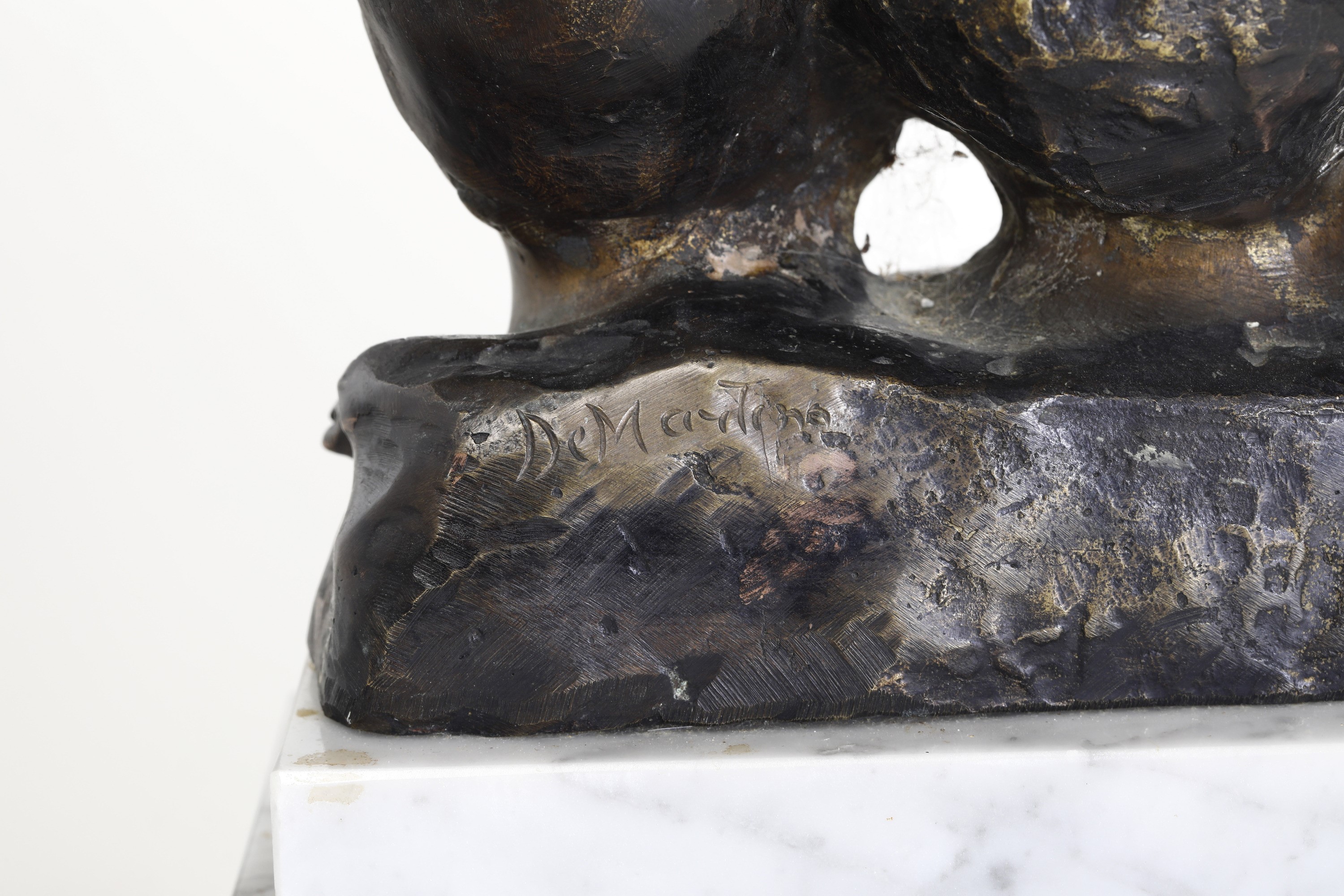 Giovanni De Martino - Tre scugnizzi, bronzo fuso e patinato