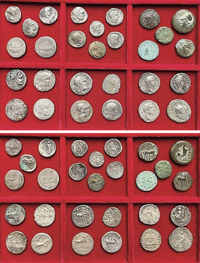 Repubblica e Impero Romano. Lotto di 28 Monete.