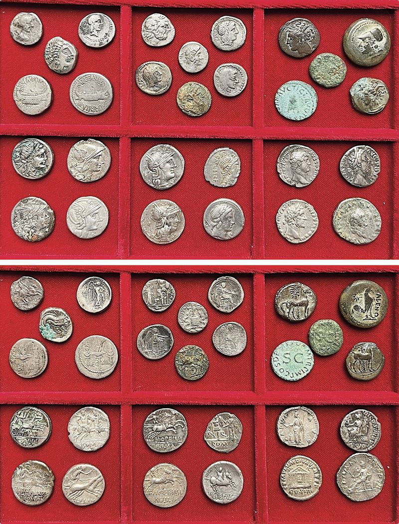 REPUBBLICA E IMPERO ROMANO. Lotto di 28 monete.  - Auction Numismatics - Cambi Casa d'Aste
