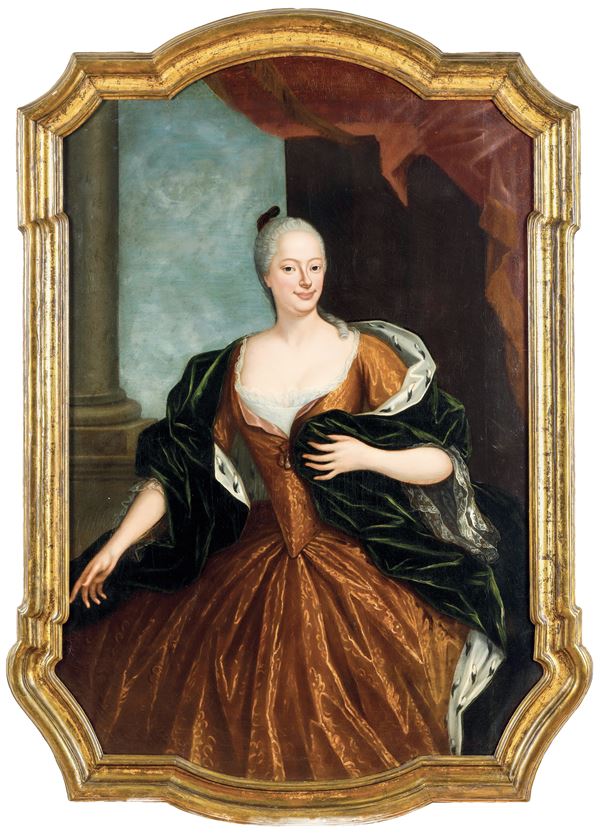 Scuola del XVIII secolo Ritratto di gentildonna