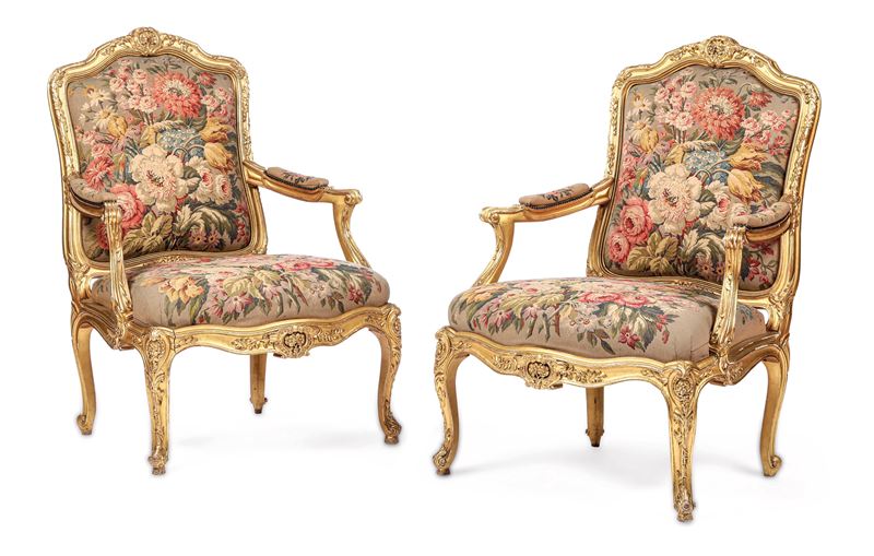 Coppia di poltrone Luigi XV. Francia, XVIII secolo  - Auction Six Centuries of Arts and Furnitures - III - Cambi Casa d'Aste