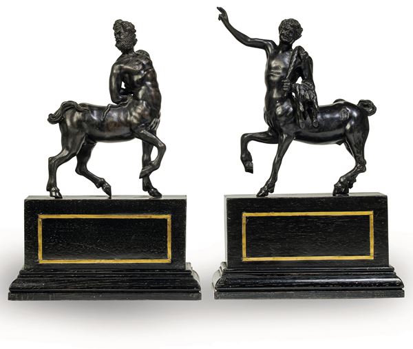 Coppia di centauri. Fonditore del XIX secolo