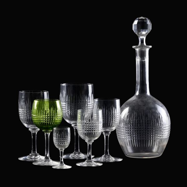 Servizio di calici “Nancy” Francia, Manifattura Baccarat, circa metà del XX secolo 