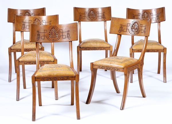 Gruppo di sei sedie, inizio XX secolo