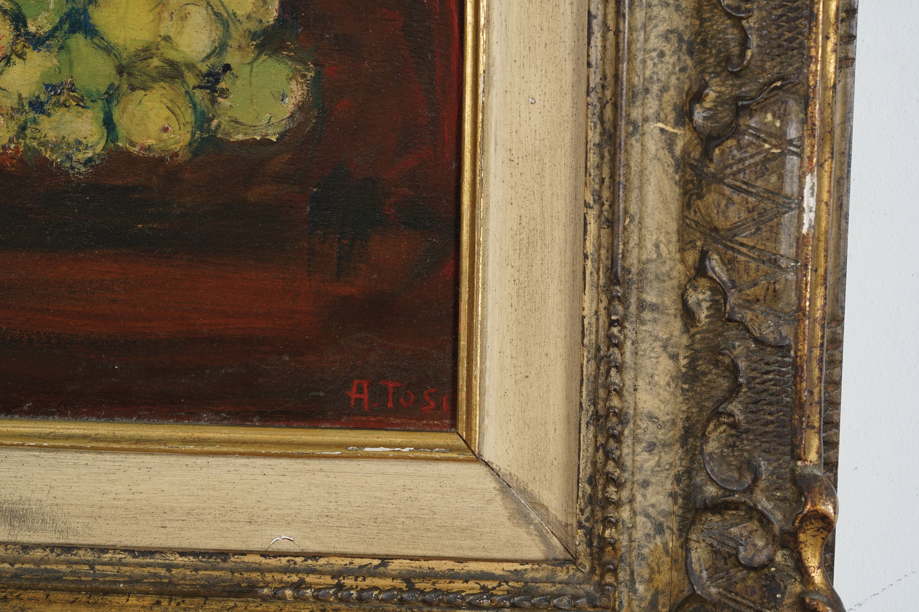 Natura morta con uva e zucca