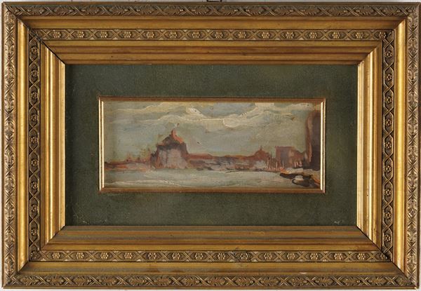 Pittore del XIX secolo Veduta di Venezia