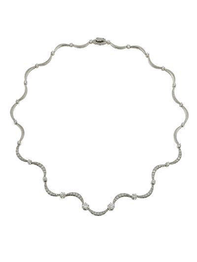 Maino, Girocollo con diamanti in oro bianco 750/1000